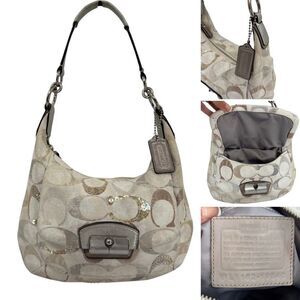 Coach Kristin Sequins Signature Jacquard Canvas Iridescent Sequins